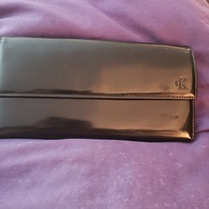 Women’s Calvin Klein black patent leather wallet